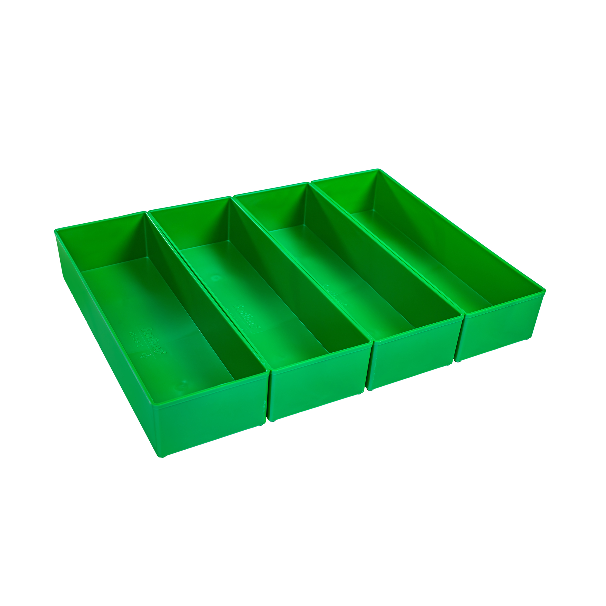 L-Boxx Plastic Organizer Bin Set — 4 Pcs, Dark Green, Compatible with L-Boxx 1 and ProClick Click Tray M, Model# 6000001819
